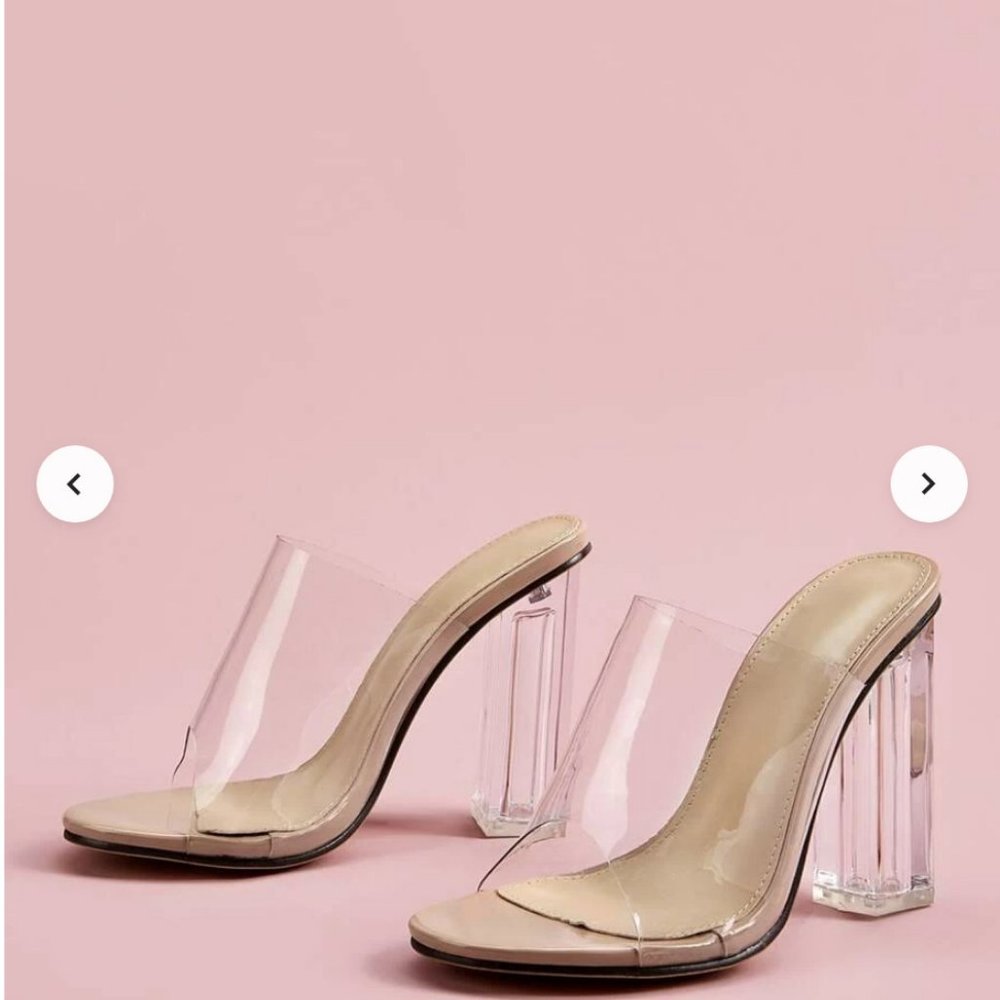 PERSPEX - CHUNKY HEEL MULES